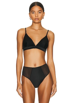 Wolford Stretch Silk Built Up Bralette in Jet Black - Black. Size XS (also in ).