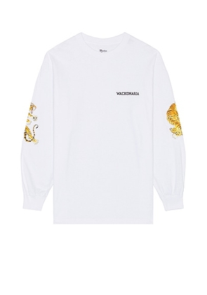 WACKO MARIA Tim Lehi Crew Neck Long Sleeve T-Shirt Type-3 in White - White. Size M (also in ).