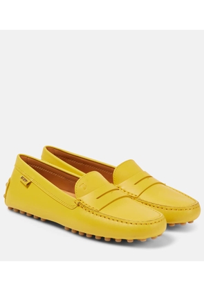 Tod's Gommino metallic leather driving shoes