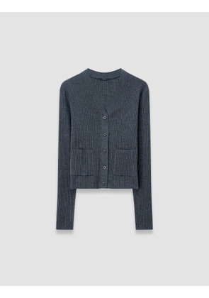 Merino Rib Knit Cardigan - S