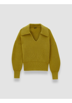 Light Cardigan Stitch Open Neck Jumper - L