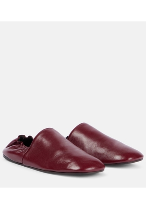 Khaite Banks leather slip-on shoes