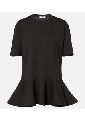 Alaia Peplum cotton jersey T-shirt