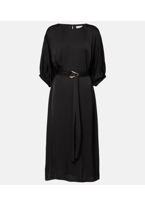 Velvet Laurel satin midi dress