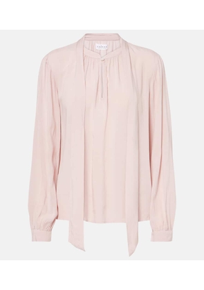 Velvet Gabrielle draped rayon challis blouse