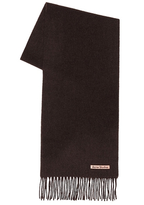 Acne Studios Canada Skinny Scarf in Brown Melange - Brown. Size all.