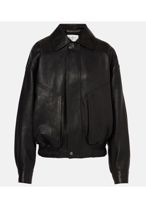Saint Laurent Leather bomber jacket