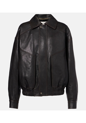 Saint Laurent Leather bomber jacket