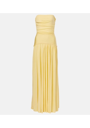 Staud Mariana ruched jersey maxi dress