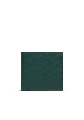 Smythson 8 Card Slot Wallet In Panama In Forest