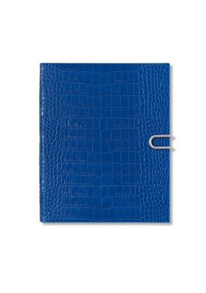 Smythson 2026 Portobello Weekly Vertical Diary With Slide In Mara In Cerulean