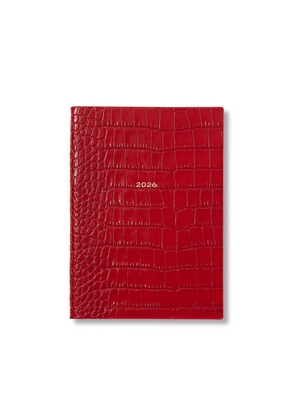 Smythson 2026 Soho Weekly Diary In Mara In Red