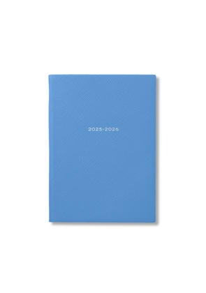 Smythson 2025-2026 Soho Academic Weekly Diary In Panama In Nile Blue