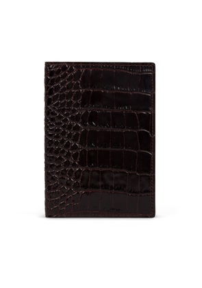 Smythson Passport Cover In Mara In Brown