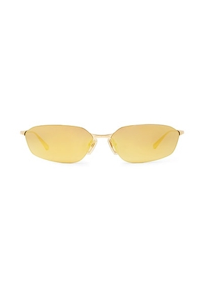 Balenciaga Rectangular Sunglasses in Gold - Metallic Gold. Size all.