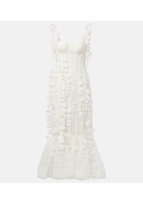 Zimmermann Dawning linen and silk midi dress
