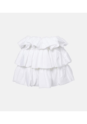 Noir Kei Ninomiya Tiered cotton miniskirt