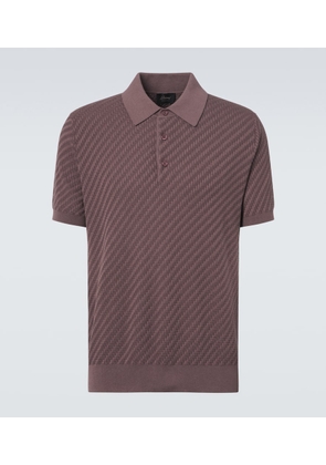 Brioni Cotton, silk, and cashmere polo shirt