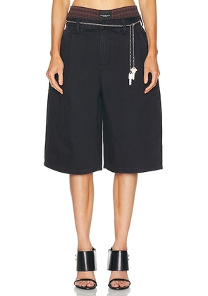 Alexander Wang Prestyled Pleated Short in Faded Black - Black. Size 24 (also in ).