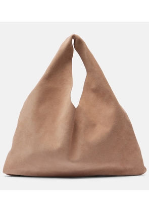 The Row Bindle Small suede tote bag
