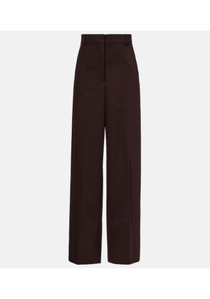 Stella McCartney High-rise wool wide-leg pants