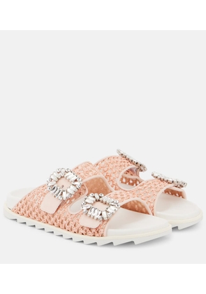 Roger Vivier Slidy Viv crystal-embellished sandals