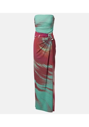 Simkhai Emma printed jersey maxi dress