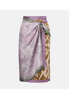 Dries Van Noten Scarfy printed wrap skirt