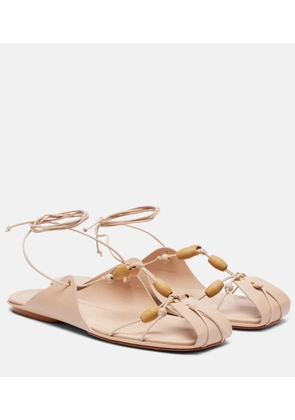 Farm Rio Beaded leather sandals