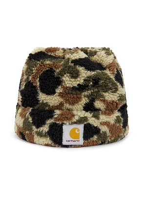 Carhartt WIP Prentis Beanie in Camo Duck & Green - Green. Size all.