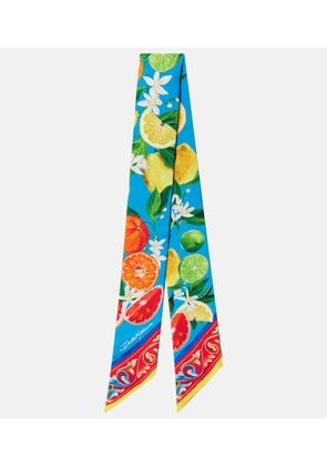 Dolce&Gabbana Printed silk twill scarf