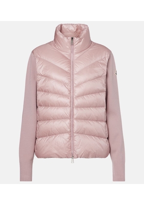 Moncler Down-paneled virgin wool cardigan