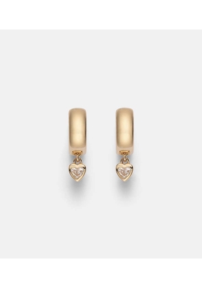 Roxanne First 14kt gold hoop earrings with diamonds