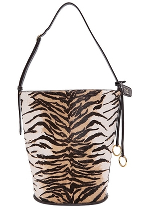 ALAÏA ALAΪA Small Bucket Bag in Naturel - Brown. Size all.