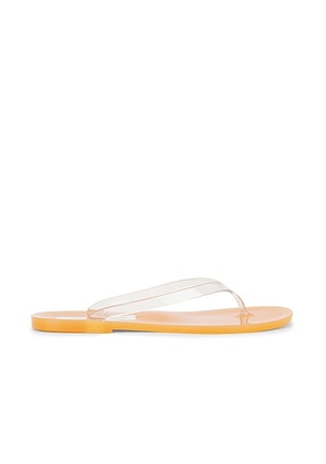 Christopher Esber Jo Flip Flop in Amber & Clear - Orange. Size 36 (also in 37, 38, 39, 40, 41).
