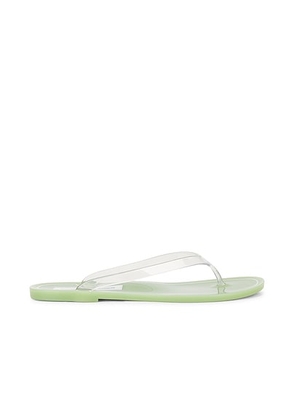 Christopher Esber Jo Flip Flop in Cucumber & Clear - Green. Size 36 (also in 37, 38, 39, 40, 41).