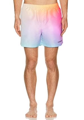Casablanca Gradient Printed Swim Shorts in Glass Gradient - Pink. Size L (also in M, S, XL/1X, XXL/2X).