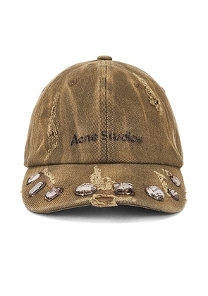 Acne Studios Carliy Diamond Brim Cap in Hunter Green - Green. Size all.