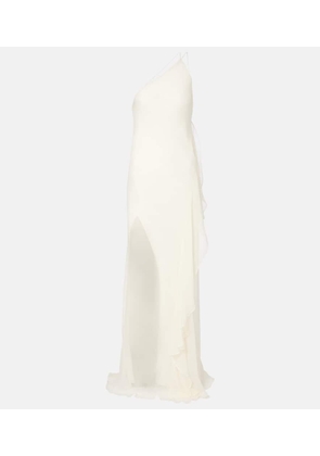 The Sei One-shoulder ruffled silk gown
