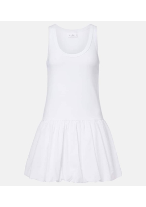 Velvet Isla cotton-blend poplin minidress