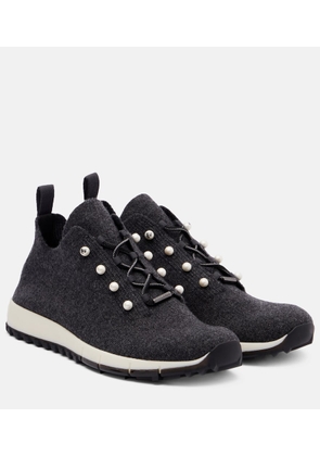Jimmy Choo Veles embellished cashmere sneakers