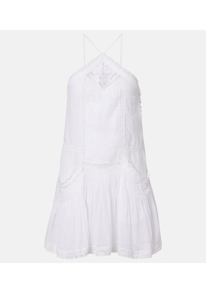 Marant Etoile Geraldin lace-trimmed cotton minidress