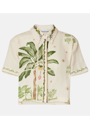 Agua by Agua Bendita Virtuosa Wild embroidered linen shirt