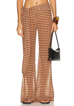 Bananhot Bowie Pant in Ogee - Brown. Size L (also in M, S, XS).
