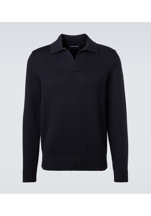 Thom Sweeney Wool polo sweater