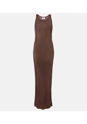 Saint Laurent Ribbed-knit maxi dress