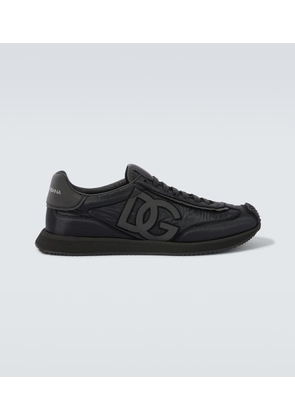 Dolce&Gabbana Leather-trimmed canvas sneakers