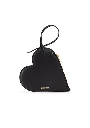 Jil Sander Heart Pouch Bag in Black - Black. Size all.