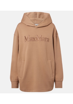 'S Max Mara Logo embroidered cotton-blend hoodie