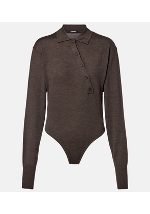 Jacquemus Twisted wool polo bodysuit
